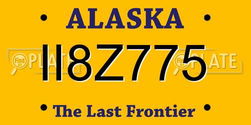 II8Z775 Alaska License Plate
