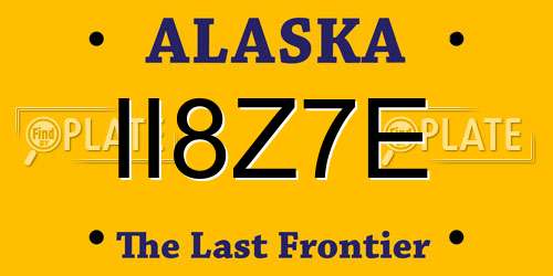 II8Z7E Alaska License Plate