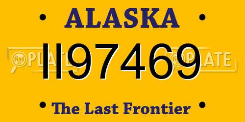 II97469 Alaska License Plate