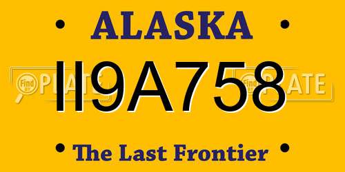 II9A758 Alaska License Plate