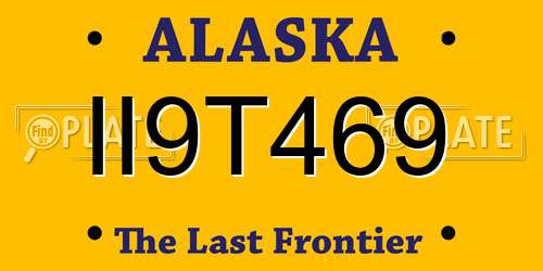 II9T469 Alaska License Plate