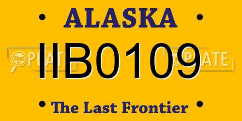 IIB0109 Alaska License Plate