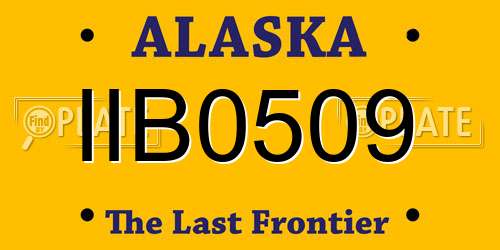 IIB0509 Alaska License Plate