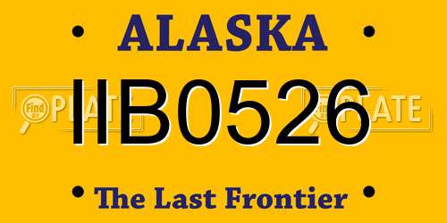 IIB0526 Alaska License Plate
