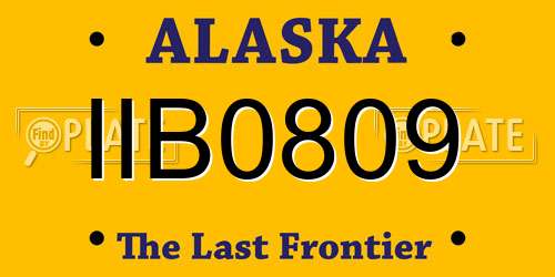 IIB0809 Alaska License Plate