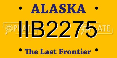IIB2275 Alaska License Plate