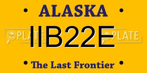IIB22E Alaska License Plate