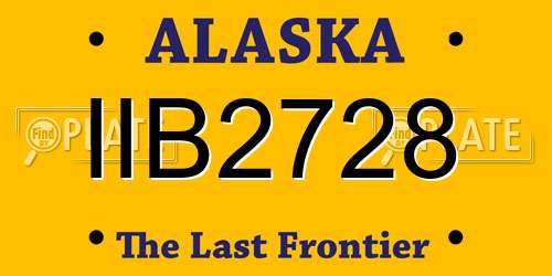 IIB2728 Alaska License Plate