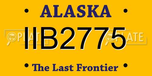 IIB2775 Alaska License Plate