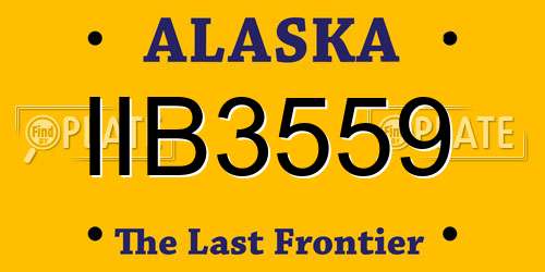 IIB3559 Alaska License Plate