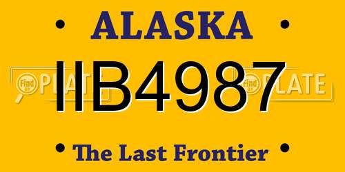 IIB4987 Alaska License Plate