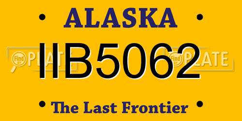 IIB5062 Alaska License Plate