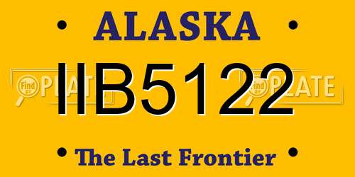 IIB5122 Alaska License Plate