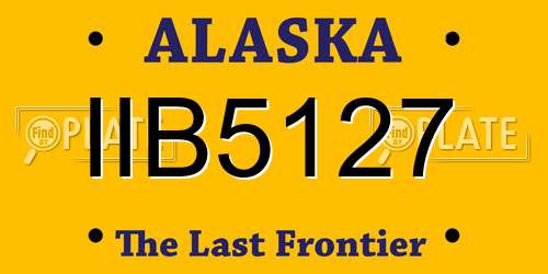 IIB5127 Alaska License Plate