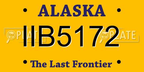 IIB5172 Alaska License Plate