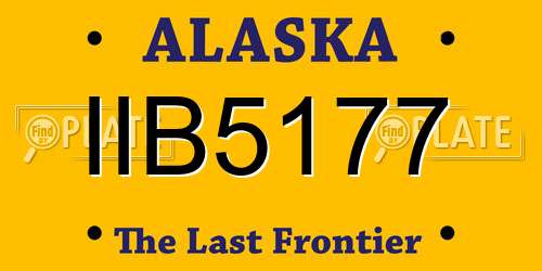 IIB5177 Alaska License Plate