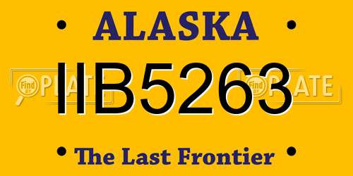 IIB5263 Alaska License Plate