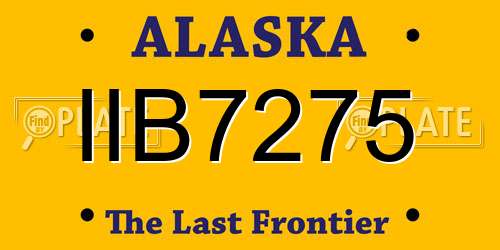 IIB7275 Alaska License Plate