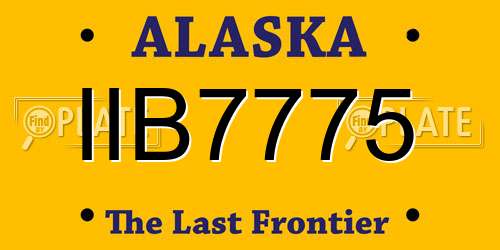 IIB7775 Alaska License Plate