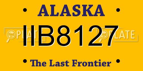 IIB8127 Alaska License Plate