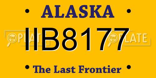 IIB8177 Alaska License Plate