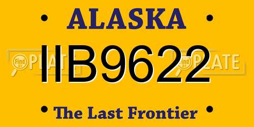IIB9622 Alaska License Plate