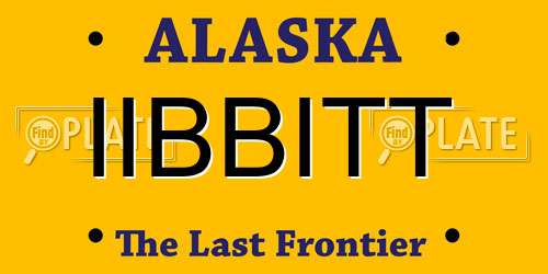 IIBBITT Alaska License Plate