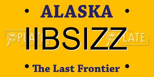 IIBSIZZ Alaska License Plate