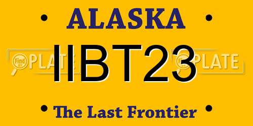 IIBT23 Alaska License Plate