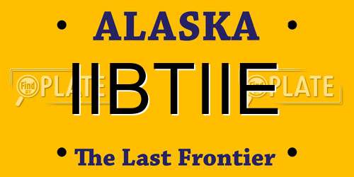 IIBTIIE Alaska License Plate