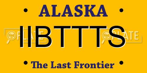 IIBTTTS Alaska License Plate