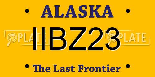 IIBZ23 Alaska License Plate