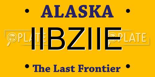IIBZIIE Alaska License Plate