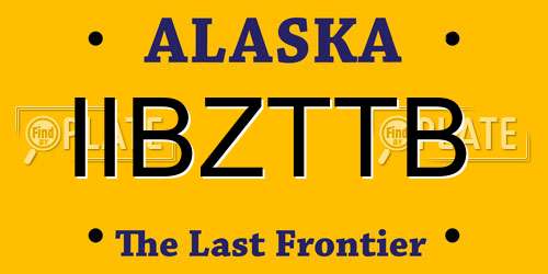 IIBZTTB Alaska License Plate