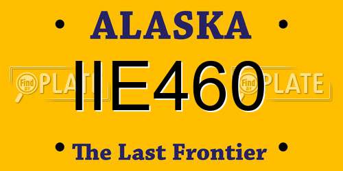 IIE460 Alaska License Plate