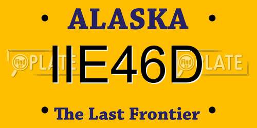 IIE46D Alaska License Plate