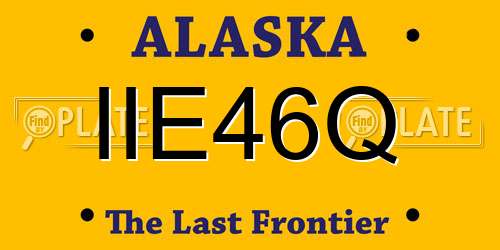 IIE46Q Alaska License Plate