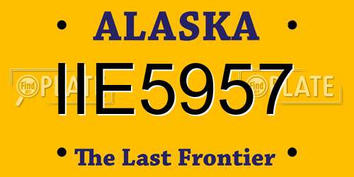IIE5957 Alaska License Plate