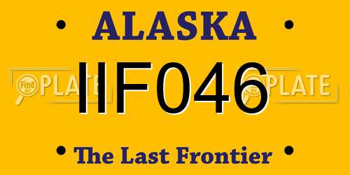 IIF046 Alaska License Plate