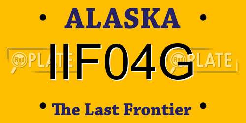 IIF04G Alaska License Plate