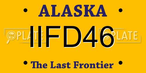 IIFD46 Alaska License Plate