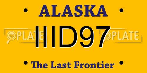 IIID97 Alaska License Plate