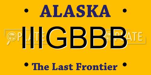 IIIGBBB Alaska License Plate