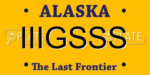 IIIGSSS Alaska License Plate