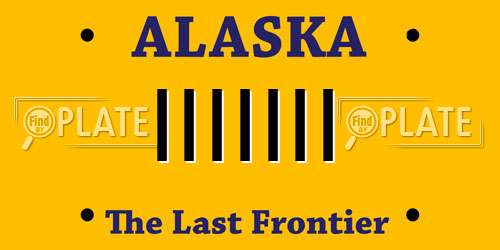 IIIIIII Alaska License Plate