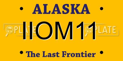 IIOM11 Alaska License Plate