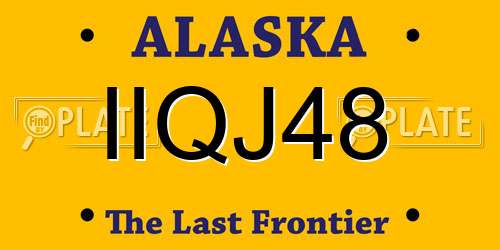 IIQJ48 Alaska License Plate