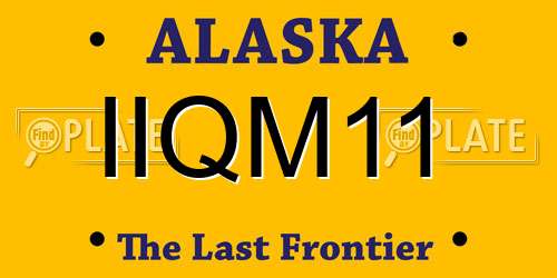 IIQM11 Alaska License Plate