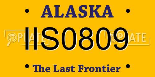 IIS0809 Alaska License Plate