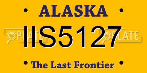 IIS5127 Alaska License Plate